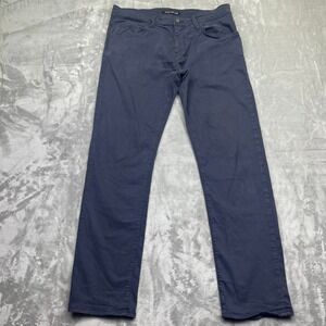 Mavi Jeans Zach Casual Pants Straight Leg Cotton Blend Blue Sz 33‎ Fits 34" Boho